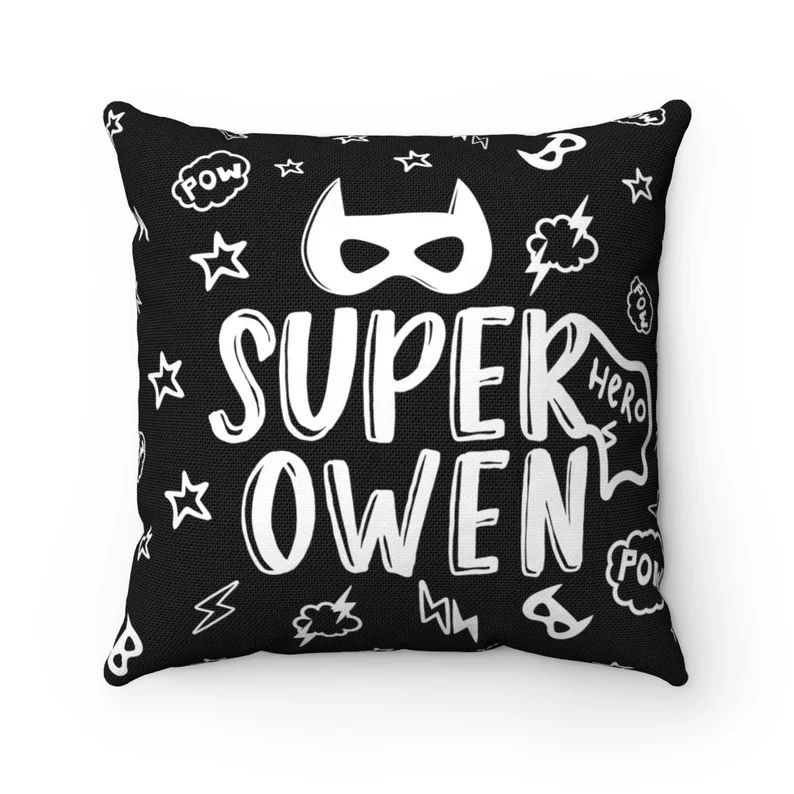 Custom Name Pillow Cover Superhero Gift Personalized | Etsy | Etsy (US)