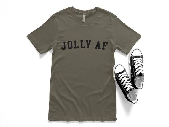 Jolly AF Holiday Shirt - Etsy | Etsy (US)