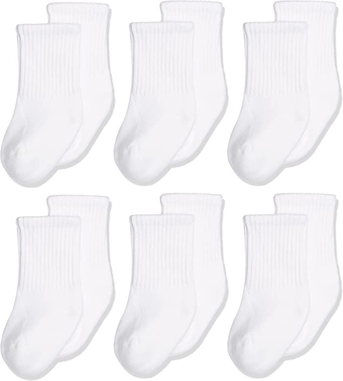 Jefferies Socks, Llc Unisex-baby Newborn 6 Pack Seamless Sport Half Cushion Crew Socks | Amazon (US)