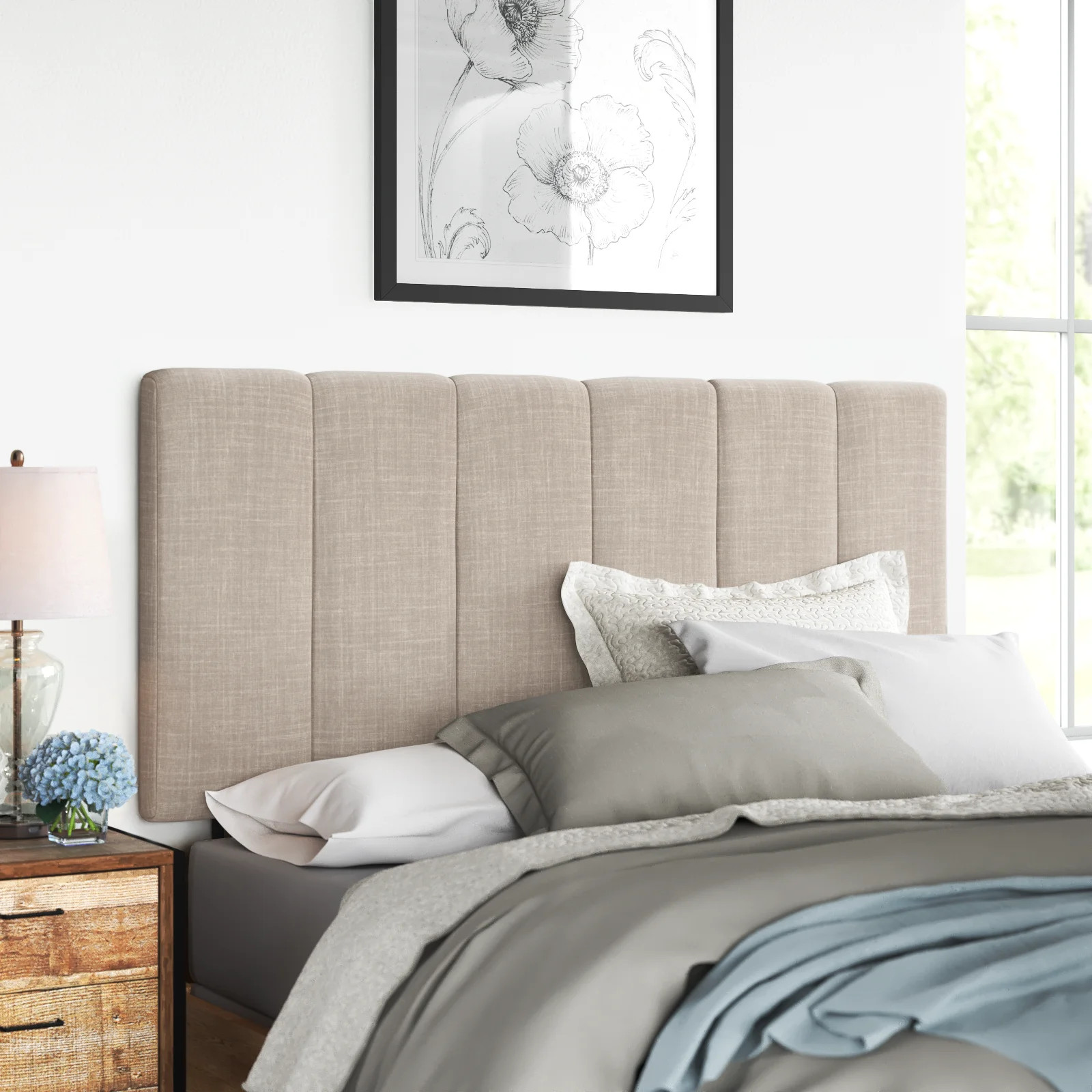 Barajas Upholstered Panel Headboard | Wayfair North America