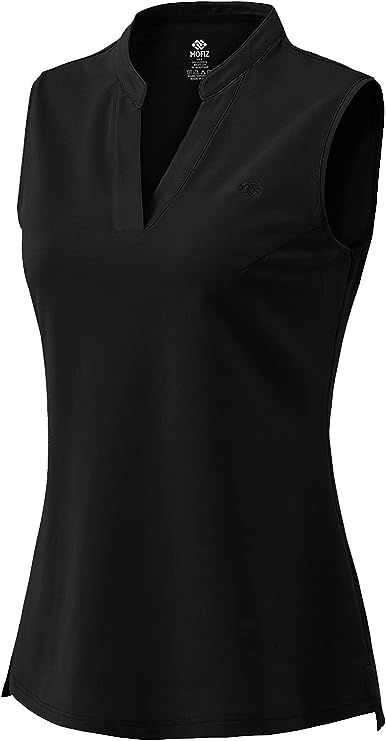 JINSHI Women’s Sleeveless Golf Shirts V Neck Sports Polo Shirts Athletic Workout Tops Shirts | Amazon (US)