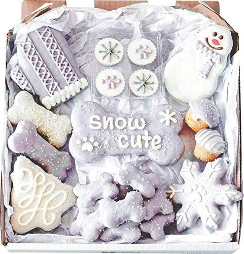 Wüfers Snow Cute Dog Cookie Treats | Christmas Dog Treats for Small Dogs and Large Dogs | Froste... | Amazon (US)