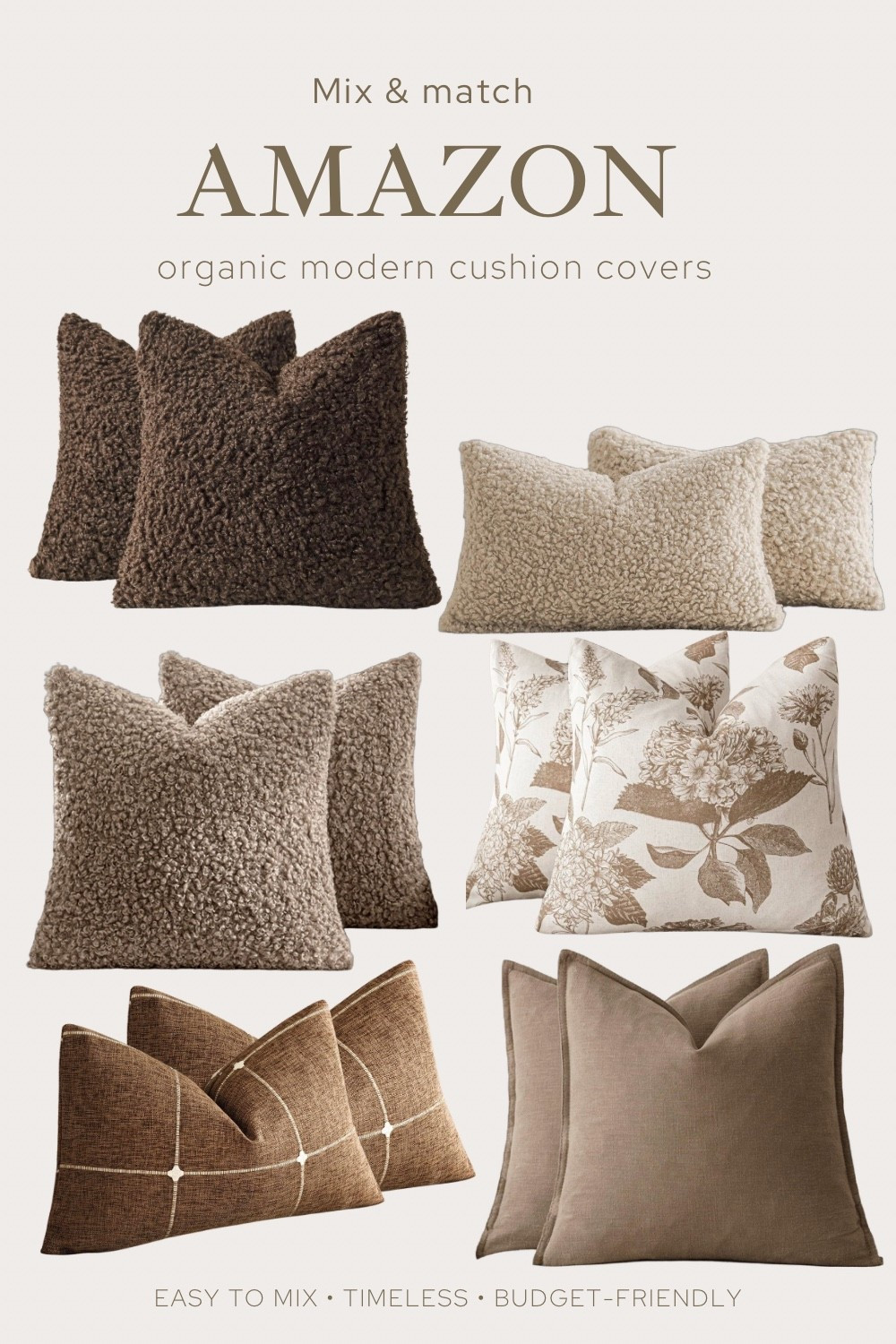 Organic modern cushion covers that are easy to mix and match for a warm, neutral look.
Perfect for sofas, beds, or staging.

All linked 🤍

#LTKhome #LTKcanada #LTKstyletip
