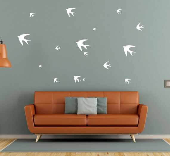 24 Swallow Bird Wall Stickers Decals Vinyl - Etsy | Etsy (US)