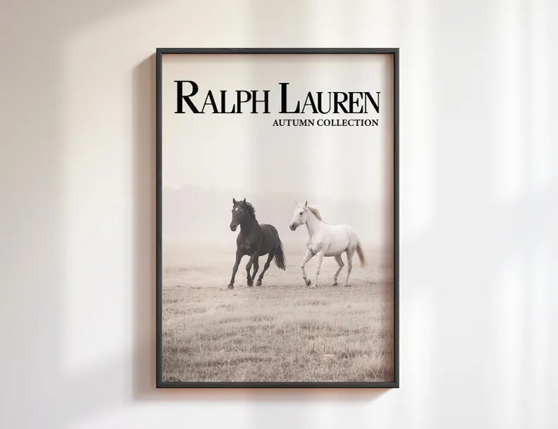 Vintage Horse Magazine Poster, Country Style Wall Art, Black and White Equestrian Decor, Retro Fa... | Etsy (US)