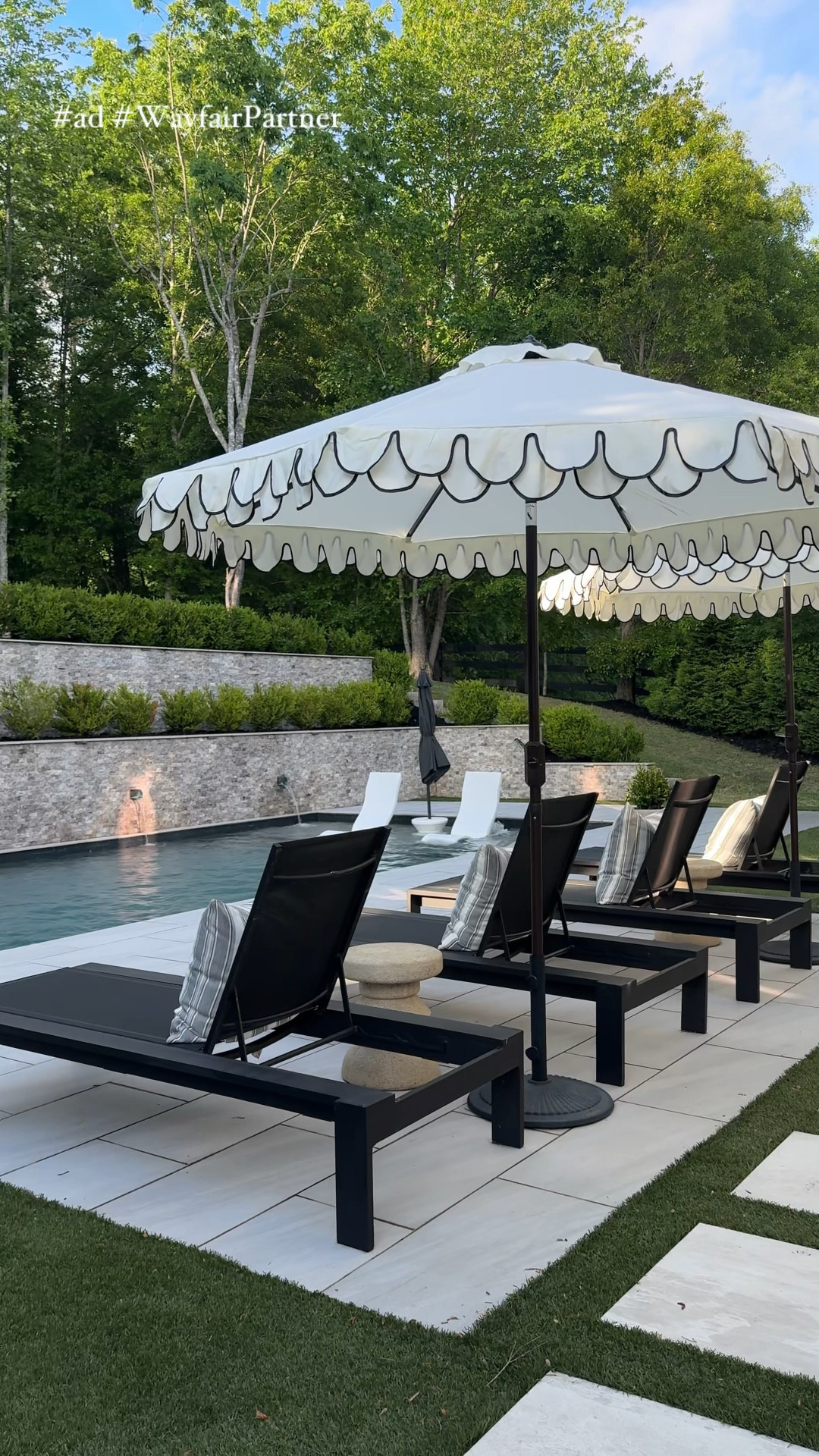 Our new pool umbrellas 😍 Bought last week but for the 3-day Way Day Sale, they’re even lower! Plus, like the rest of the site during Way Day, they ship free. Up to 80% off site wide. I gotta grab another one for my pool sunshelf! #ad #wayfairpartner #wayday #wayfair @Wayfair 

#LTKHome #LTKSeasonal #LTKSaleAlert