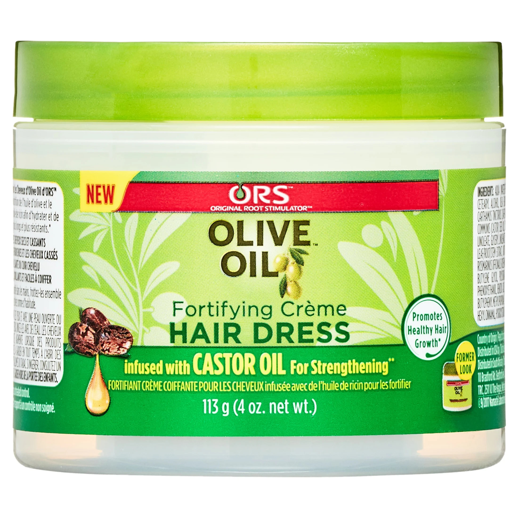 ORS Olive Oil Fortifying Crème Hair Dress, for All Hair Types, Moisturizes & Strengthens, 4 oz | Walmart (US)