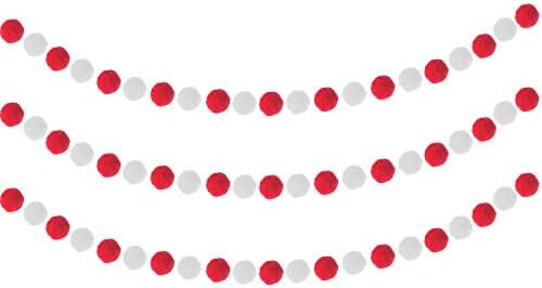 LOCOLO 3 Pack Felt Ball Pom Pom Garlands 29.5 FT Felt Ball Garland, Handmade Wool Felt Ball Garla... | Amazon (US)