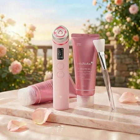 Medicube AGE-R Booster Gel(2PACKS) & Skincare Device Set – Salmon Extract Complex, Hydration & Glow, 4-Piece Set | Walmart (US)