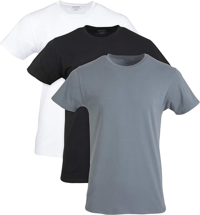 Gildan Mens Cotton Stretch T-Shirts, Multipack | Amazon (US)