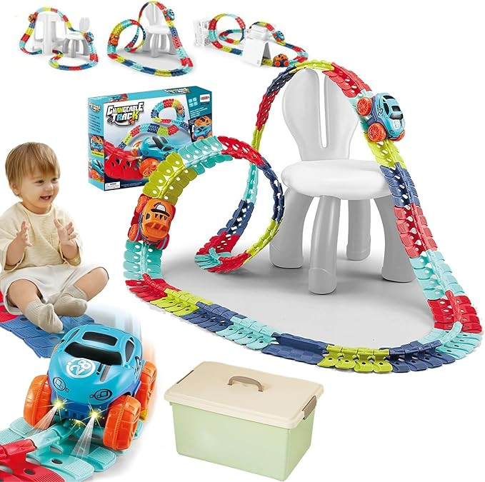 Anti Gravity Race Track with Car,Kids Race Track Set, 360° Electric Climbing Car Race Tracks wit... | Amazon (US)