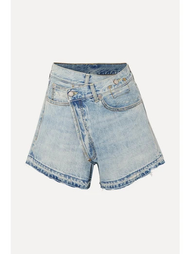 R13 - Denim Wrap Shorts - Mid denim | NET-A-PORTER (US)