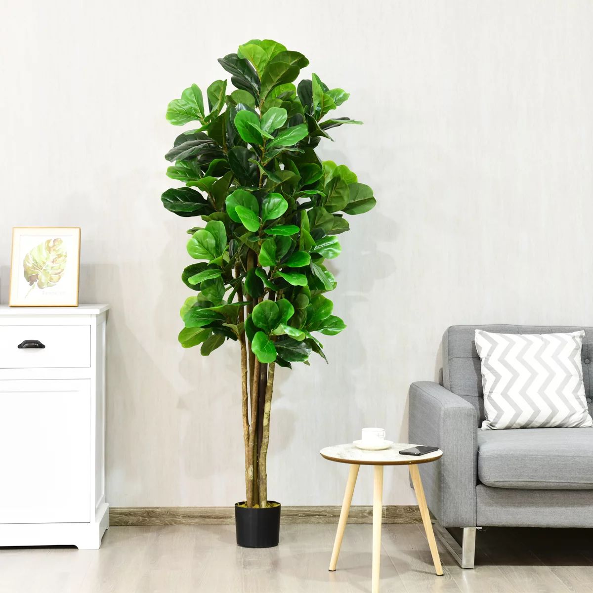 6ft Artificial Natural Fig Tree Bush Indoor/Outdoor decorative Planter - Walmart.com | Walmart (US)