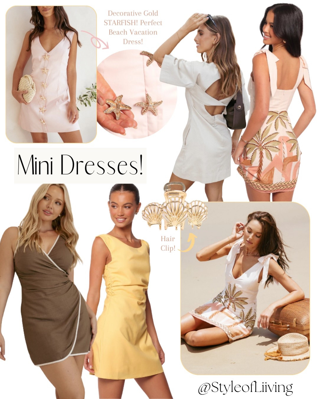Mini dresses! Sizes from 0 to 16 available! Beach vacation outfit ideas, and gold seashell hair clip! Petal and pup. Under $100. #ltkstyletip #resortwear

#LTKMidsize #LTKSeasonal #LTKFindsUnder100
