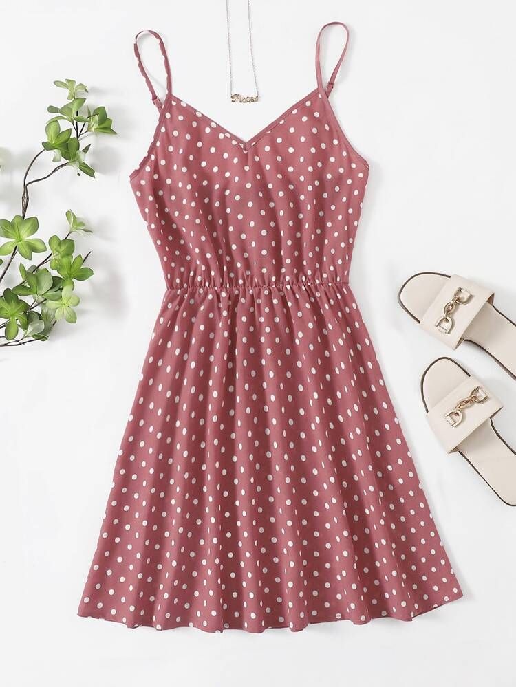 SHEIN Polka Dot Cami Dress | SHEIN