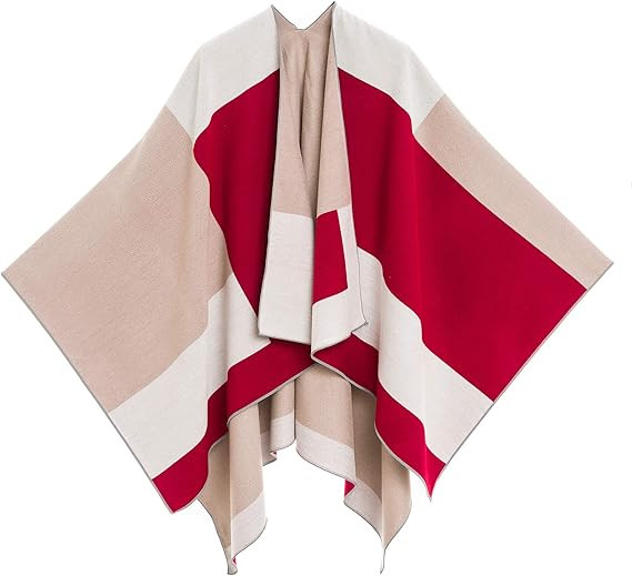 MELIFLUOS DESIGNED IN SPAIN Women's Shawl Wrap Poncho Ruana Cape Cardigan Sweater Open Front for ... | Amazon (US)