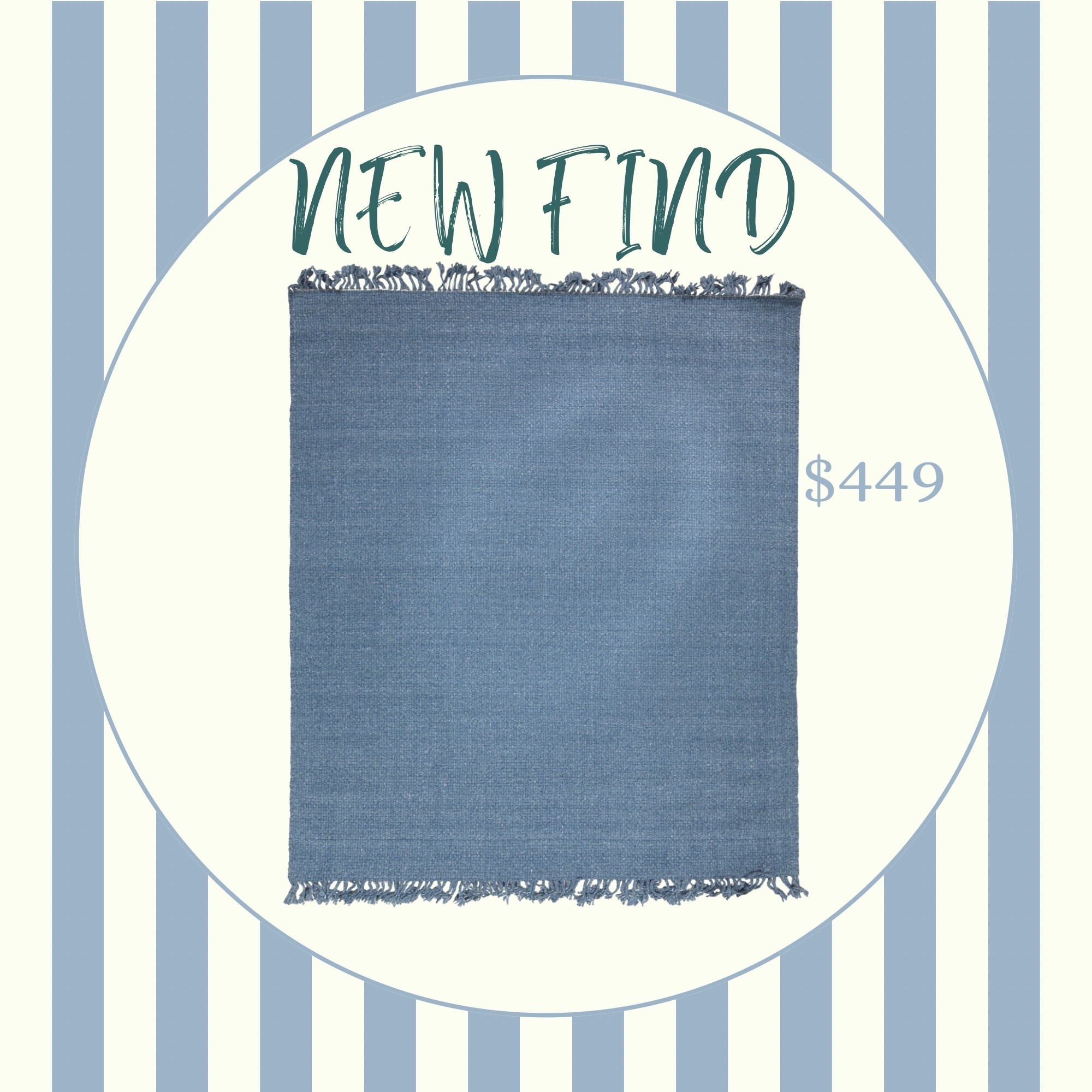 Ralph Lauren 8x10 wool area rug with fringe border only $449! Looks like pottery barn or Serena and lily but half the cost!