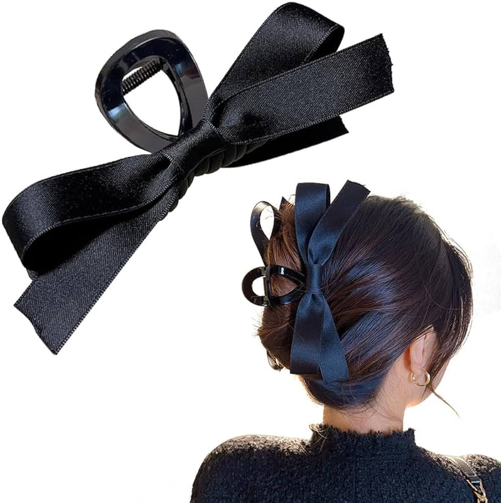 Bow Hair Claw Clip for Women Girls,Bow-knot Hair Claw Clips Barrettes for Thick Thin Hair,Big Bow... | Amazon (US)