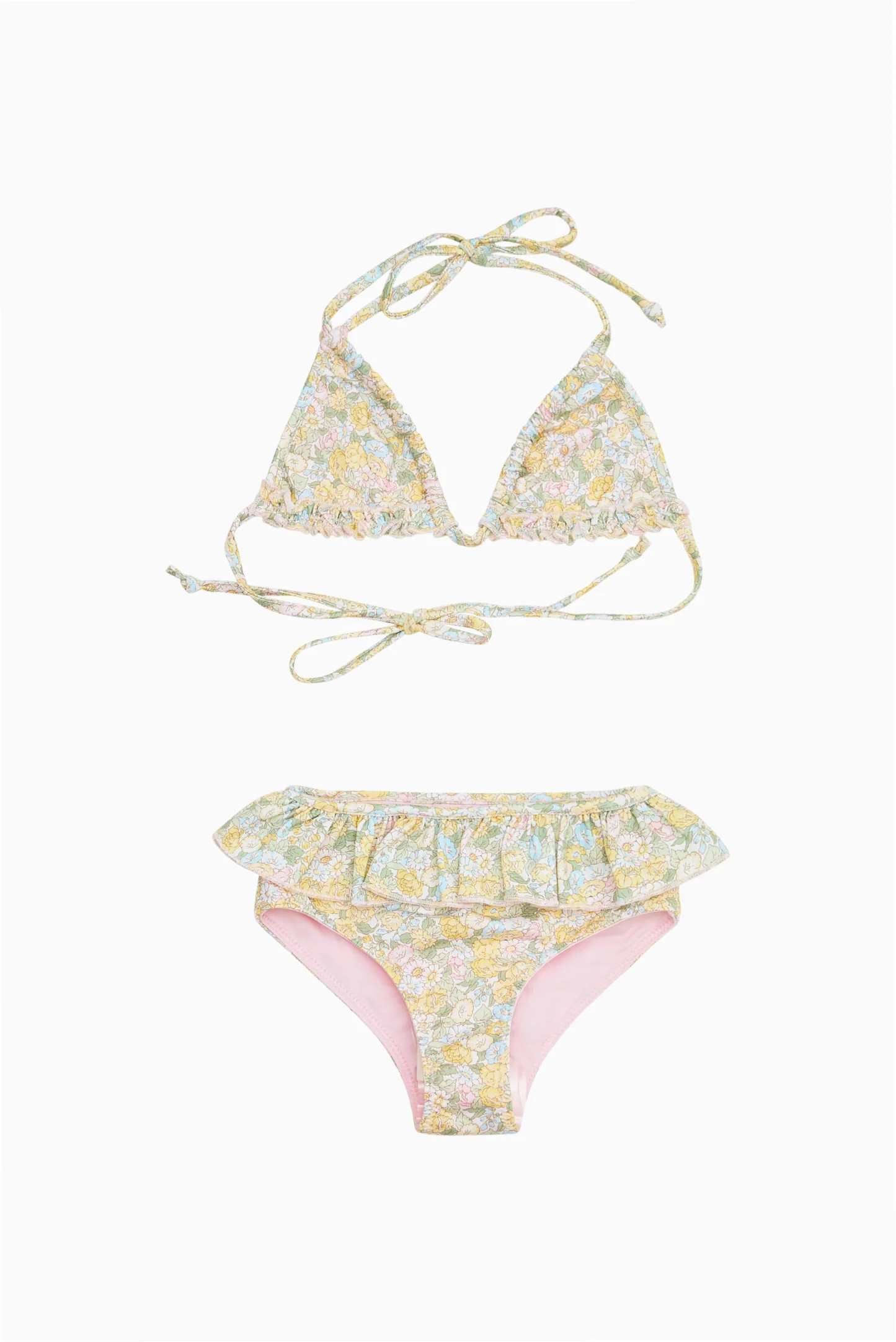 Made With Liberty Fabrics Little Girls Harbor Bikini | LoveShackFancy