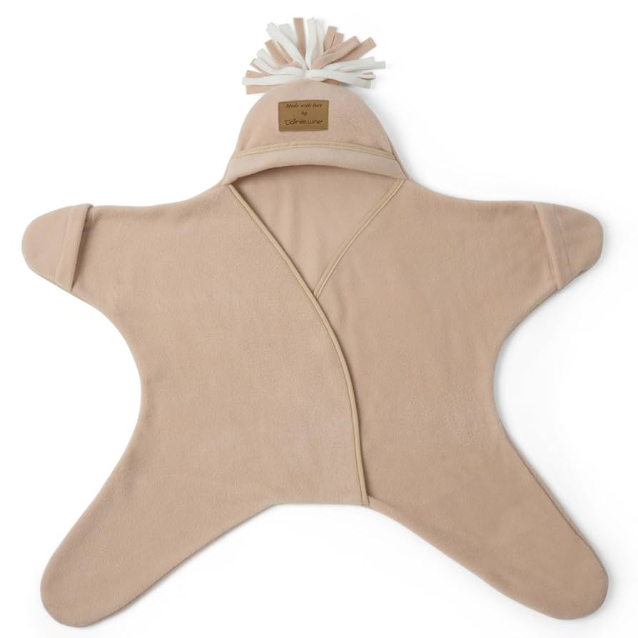 Clair de Lune Star Fleece Baby Wrap Blanket (0-6 Months) - Oatmeal | Amazon (UK)