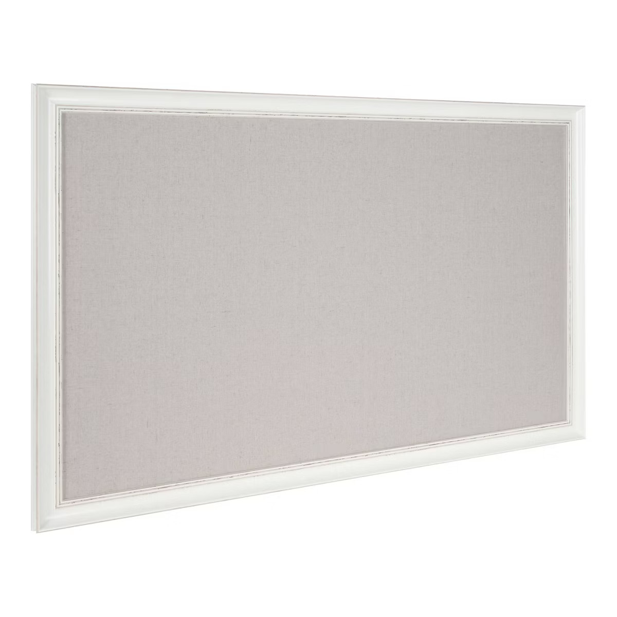 27" x 43" Macon Framed Linen Fabric Pinboard White - Kate & Laurel All Things Decor | Target