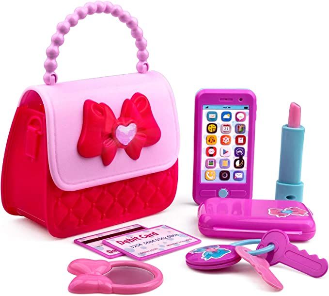 Playkidz Princess My First Purse Set - 8 Pieces Kids Play Purse and Accessories, Pretend Play Toy... | Amazon (US)