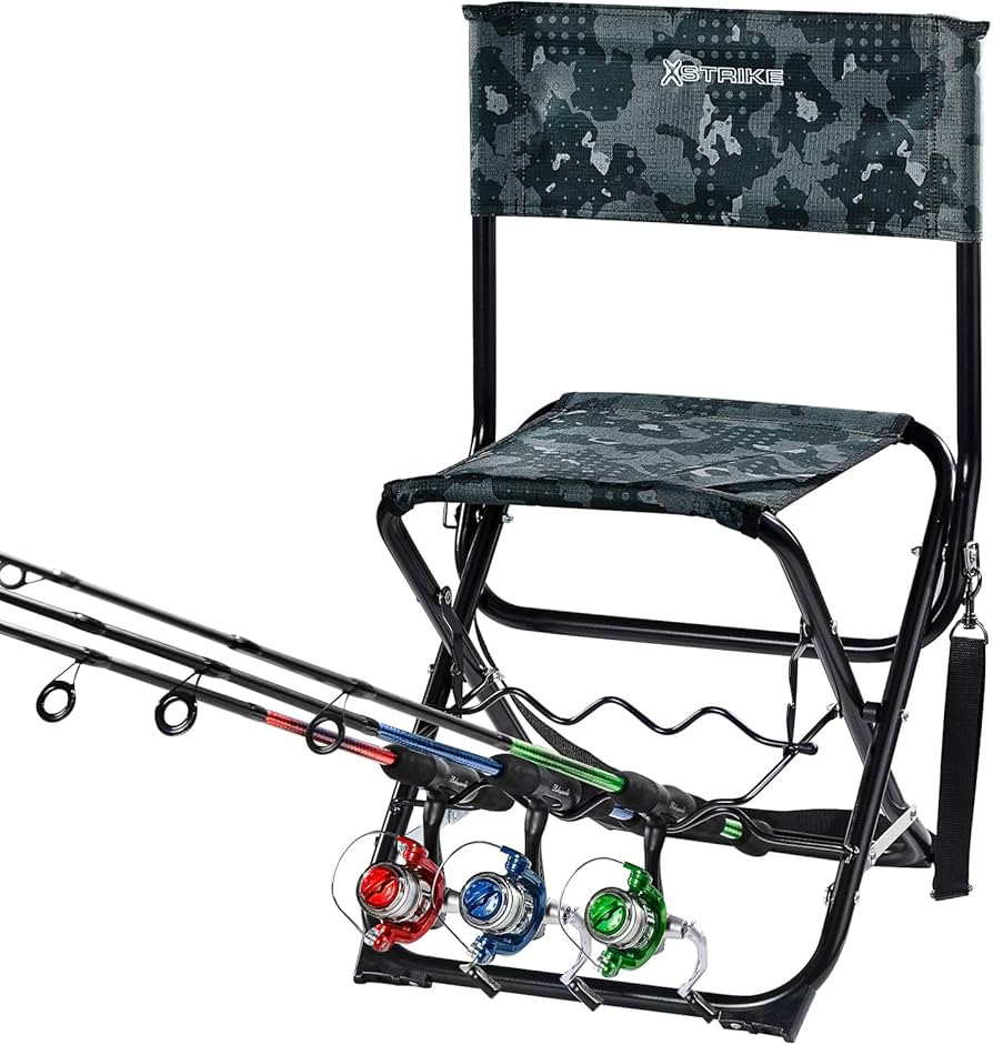 X Strike Fishing Chairs with Rod Holder Outdoor Folding Fishing Stool for Adults Portable Camping... | Amazon (US)