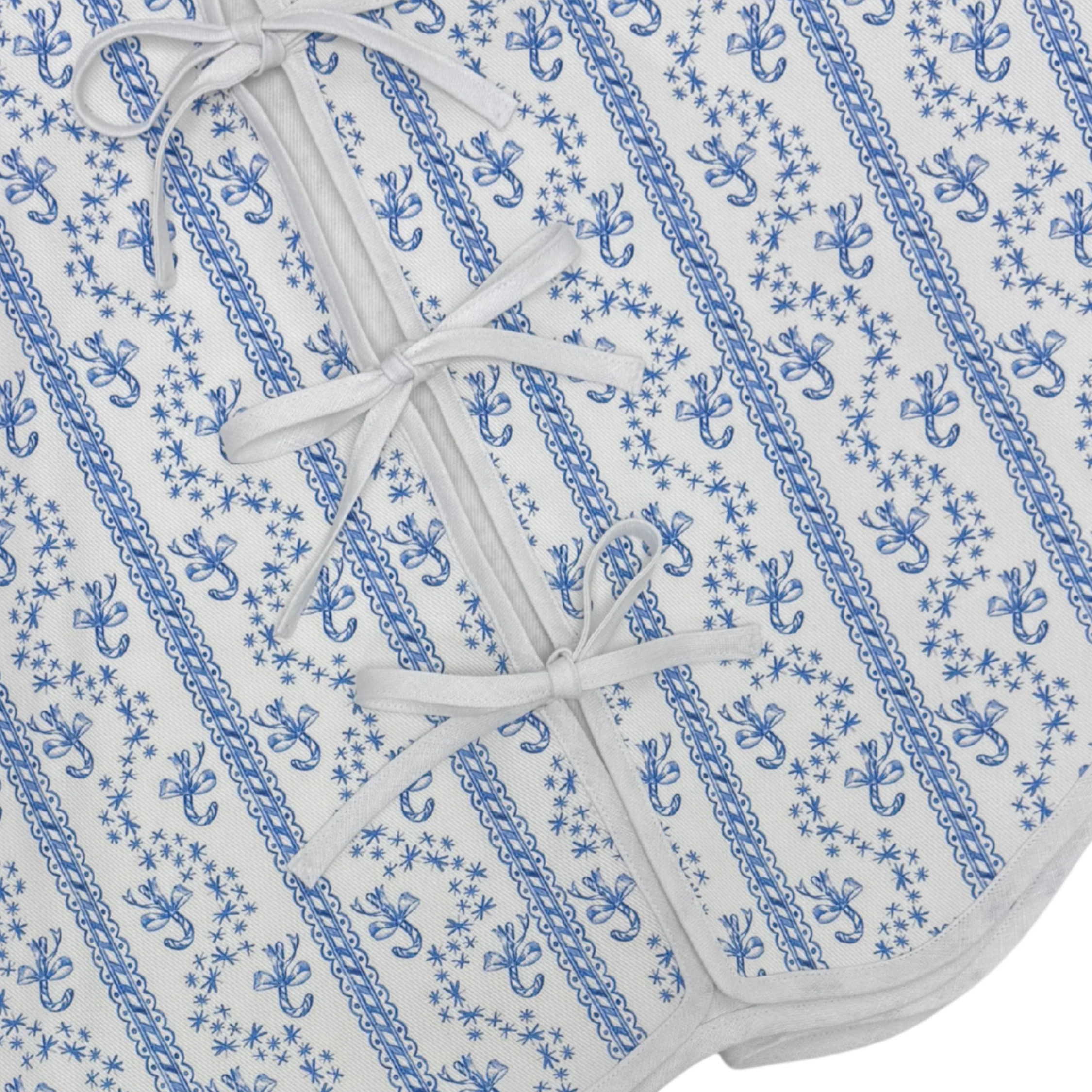 Scalloped Tree Skirt | Winter Toile | Frances Fields Home