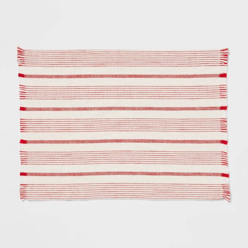 Cotton Striped Placemat Red - Threshold&#8482; | Target