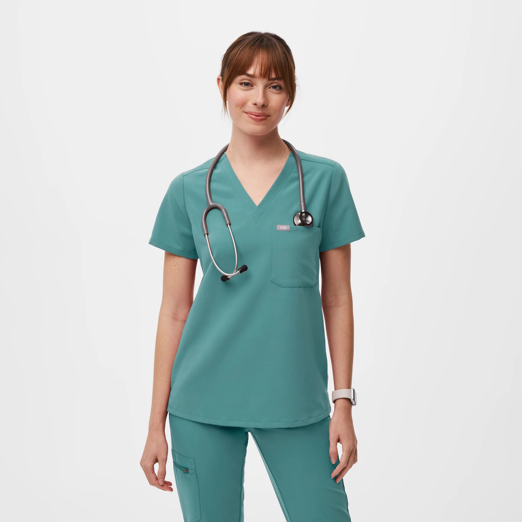 Women's Catarina One-Pocket Scrub Top™ - Hydrogreen · FIGS | FIGS