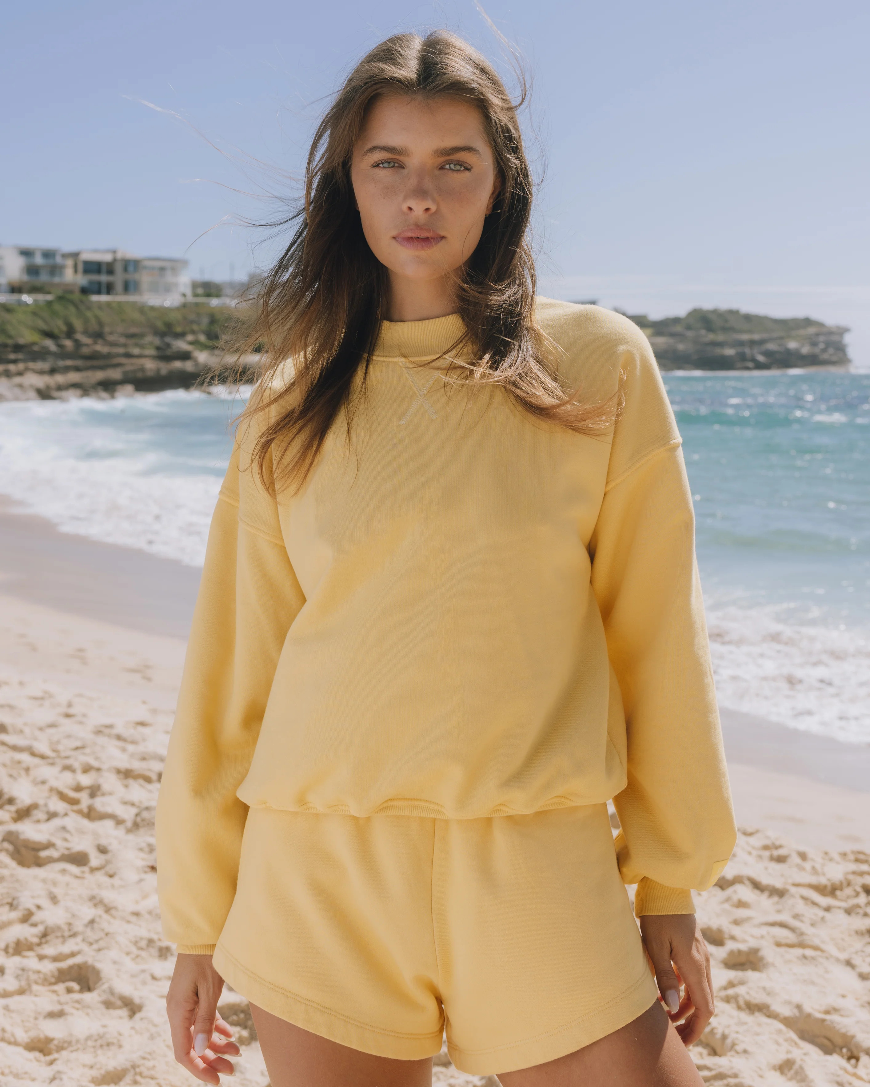 Vintage Crew - Sunny + Butter with Tonal Patch | Daily Drills LLC