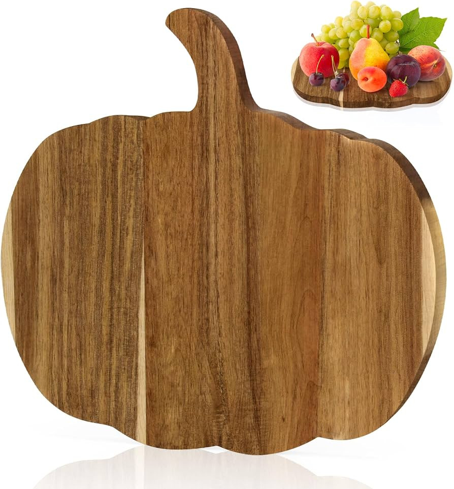 Halloween Pumpkin Wood Cutting Board, Halloween Kitchen Pumpkin Decor Wood Cutting Boards, 12"L x... | Amazon (US)