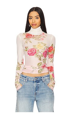 AFRM Zadie Mesh Top in Falling Roses from Revolve.com | Revolve Clothing (Global)