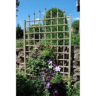 Dura-Trel 96 in. x 57 in. Mocha Vinyl PVC Winchester Trellis 11174M | The Home Depot