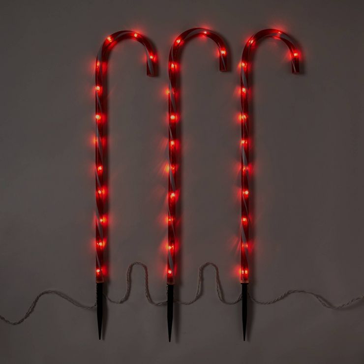 3ct/28in Candy Cane Christmas Path Lights - Wondershop™ | Target