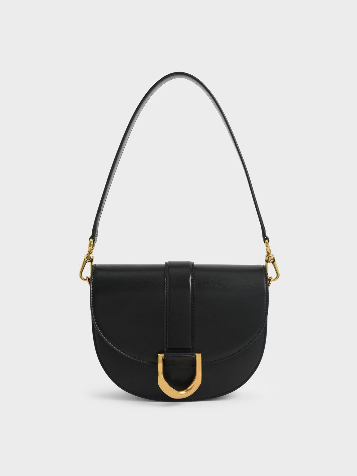 Black Gabine Saddle Bag | CHARLES & KEITH UK | Charles & Keith UK