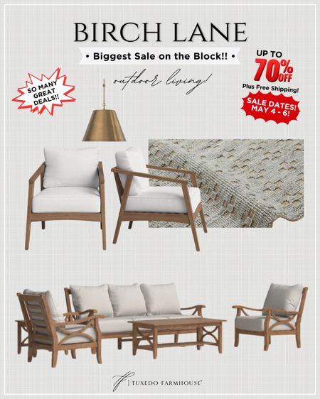 I love entertaining outside in the summer! How about a refresh of your outside spaces during Birch Lane’s “Biggest Sale on the Block!” Up to 70% off on furniture, rugs, mirrors, decor and more. #LTKhome #LTKsalealert

#LTKSeasonal