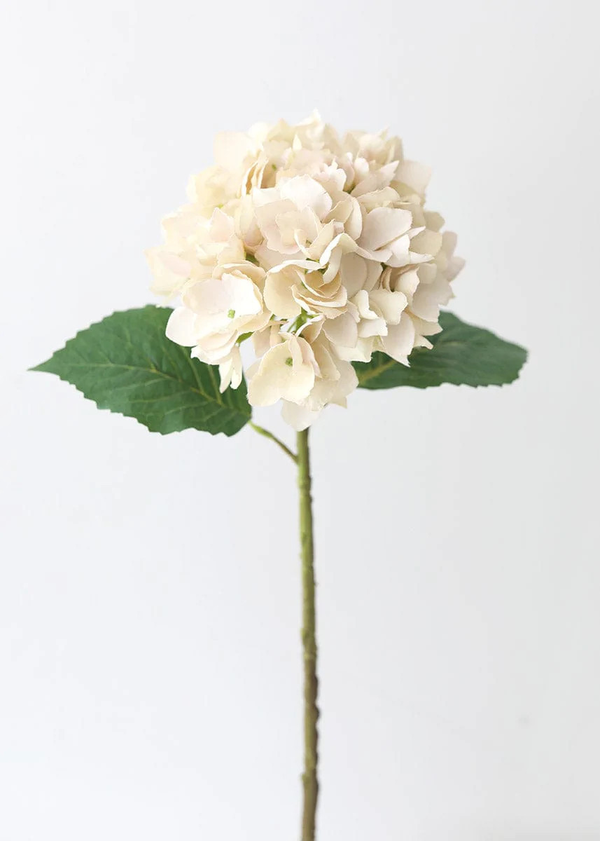 Beige Artificial Hydrangea Flower - 19" | Afloral