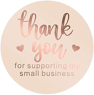 AIEX 1.5 Inch Thank You Sticker Foil Thank You for Supporting My Small Business Labels for Sealin... | Amazon (US)