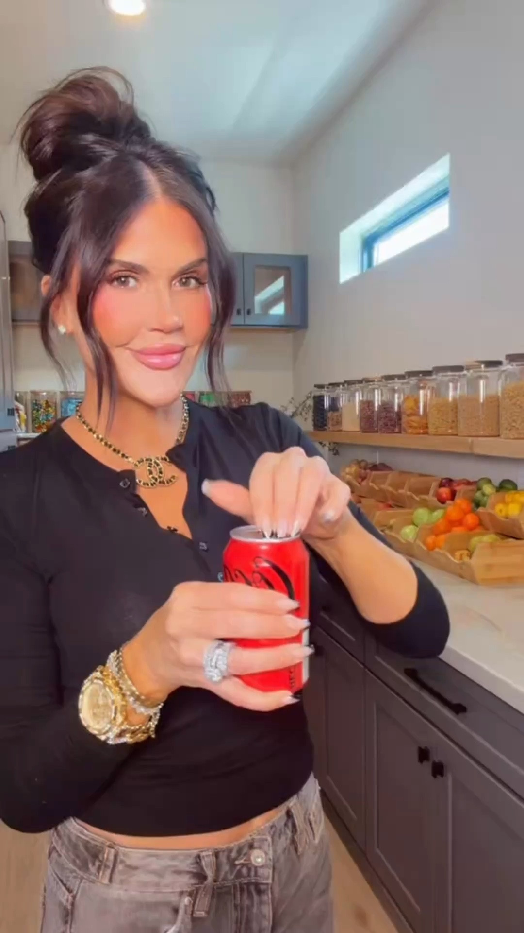 Little pantry refresh while we wait for the remodel to start. My kids and I are loving how easy it is to grab things now. The airtight glass containers keep everything fresh and look so beautiful, and the cereal containers get used nonstop in our house. The floating shelves are sturdy and hold a lot more than you’d think. A simple little pantry organization makeover.✨

pantry organization
glass pantry containers
cereal storage containers
floating pantry shelves
Amazon pantry storage
Amazon organization finds 
Aesthetic pantry finds 


#LTKHome
