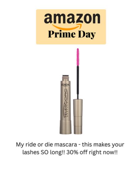 The best mascara ever and it’s 30% off for prime day!! This gives you the longest lashes! 
.
.
.
Favorite mascara - L’Oréal mascara - L’Oréal telescopic - amazon beauty - amazon prime day sale - amazon sale - makeup sale - beauty favorites 

#LTKunder50 #LTKbeauty #LTKsalealert