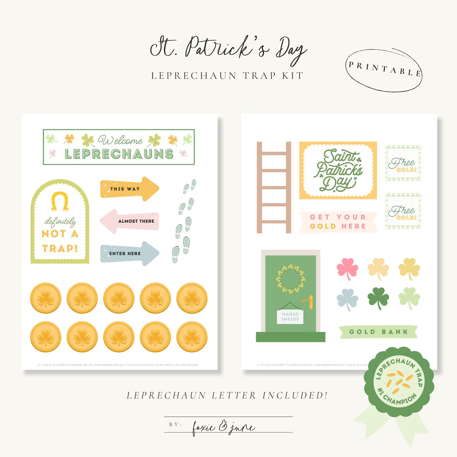 Leprechaun Trap Kit - Printable St. Patrick's Day Activity for Kids, Classroom Activity, Party Ga... | Etsy (US)