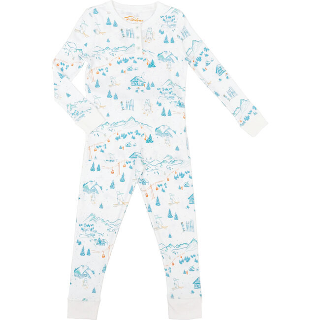Back to the Chalet Pajama Set, Blue | Maisonette