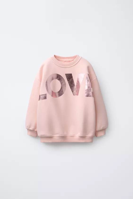 SHINY TEXT SWEATSHIRT | Zara US
