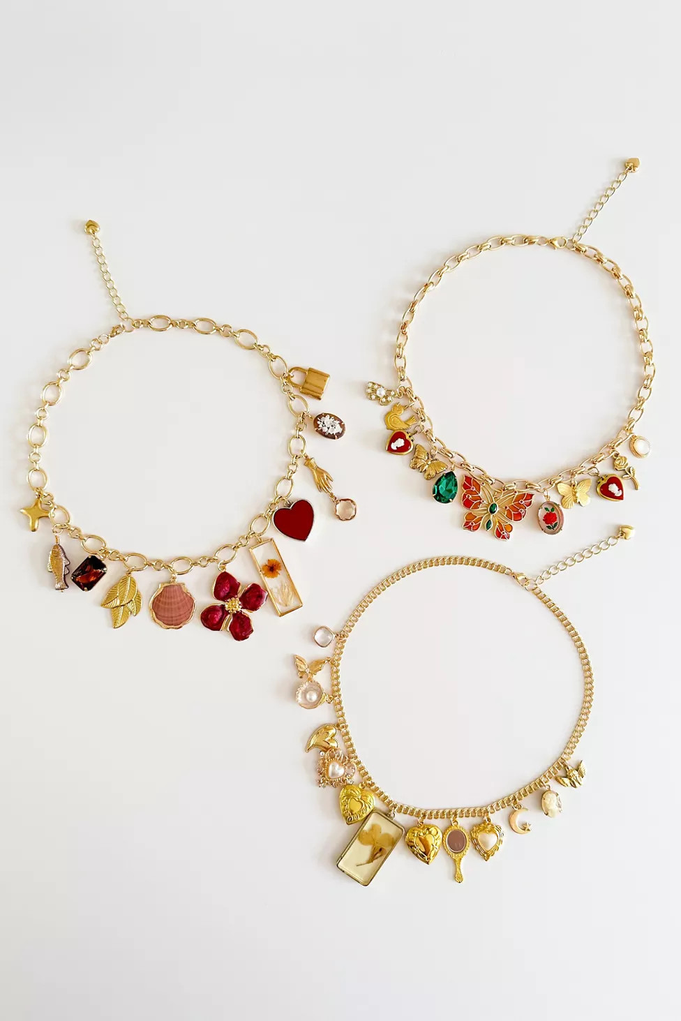 Shop Charming Tea Unique Floral Charm Necklace | Urban Outfitters (US and RoW)