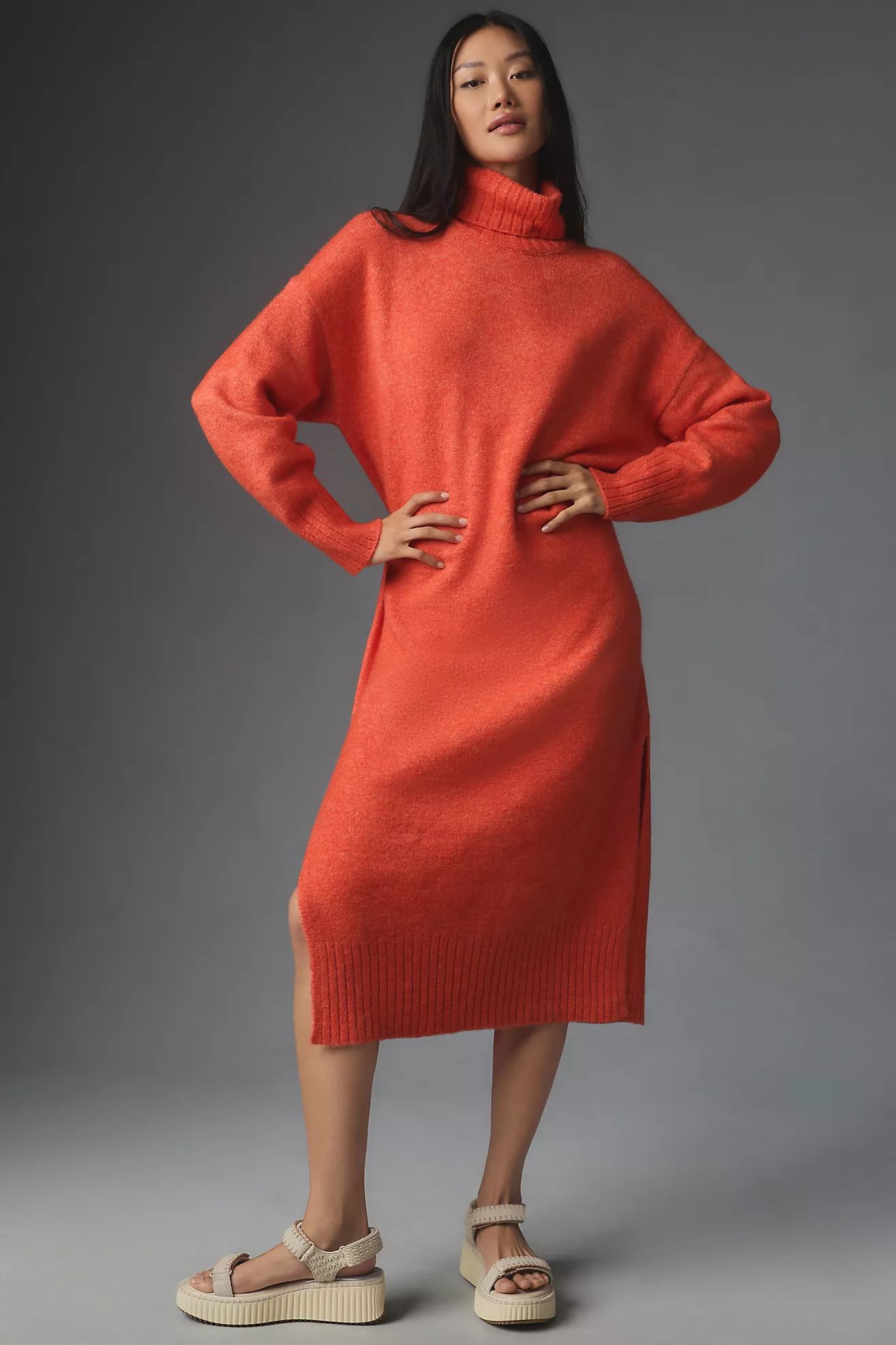 Daily Practice by Anthropologie Turtleneck Sweater Midi Dress | Anthropologie (US)