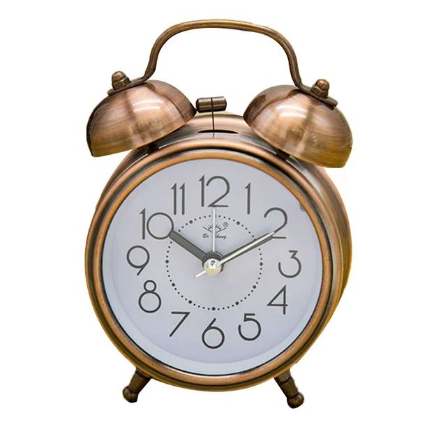 3-inch Silent Double Bell Clock Bedside Night bedside night Light Retro Fluorescent Electronic Cl... | Walmart (US)