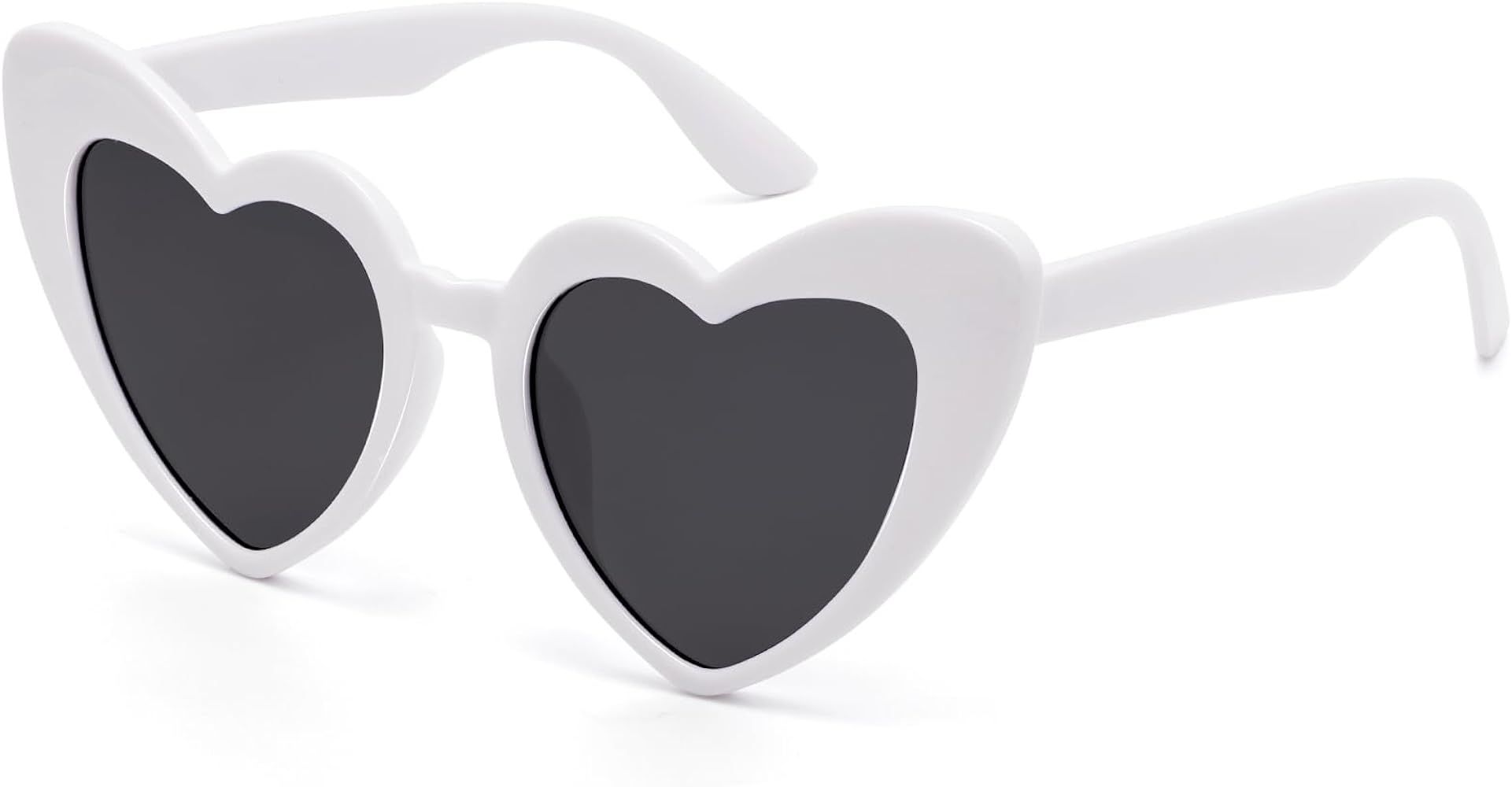 Heart Sunglasses for Women Trendy Cat Eye Love Shaped Sunglasses Vintage Lovely Retro Cute Sun Gl... | Amazon (US)