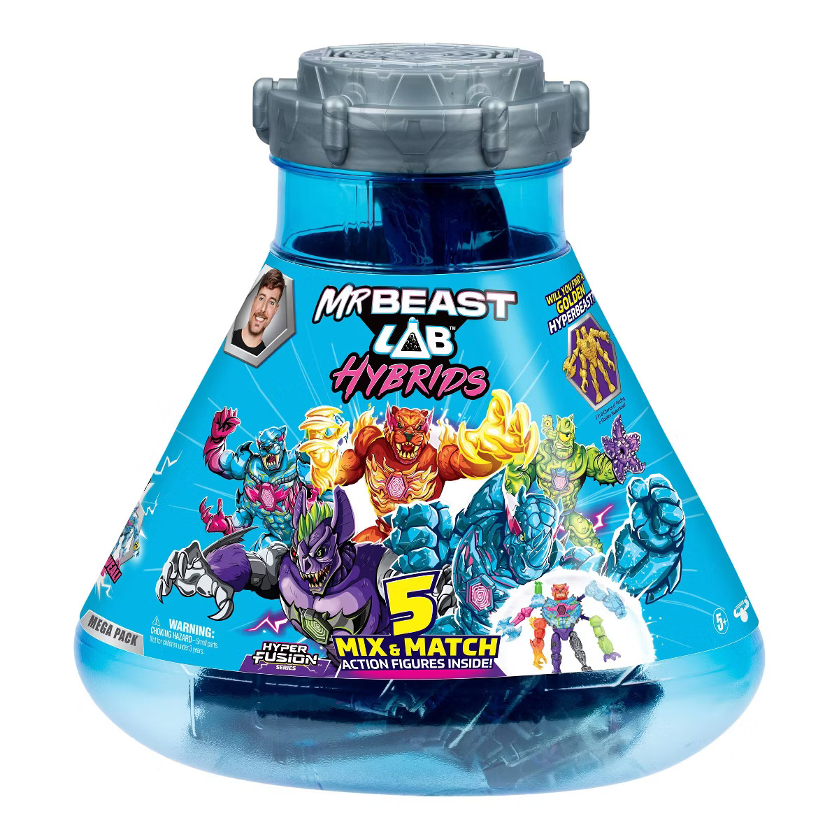 MrBeast Lab Hybrids Hyper Fusion Hybrid Lab Action Figure Playset: 5-Piece Plastic Toy Set | Target