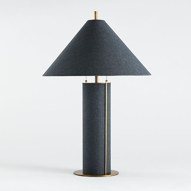 Remi Natural Linen Table Lamp Bedroom Lighting + Reviews | Crate & Barrel | Crate & Barrel